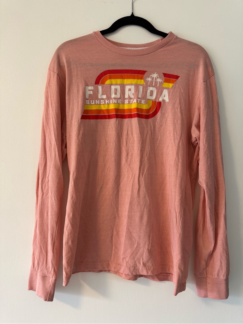 Florida Sunshine State Pink Graphic Long Sleeve Tee